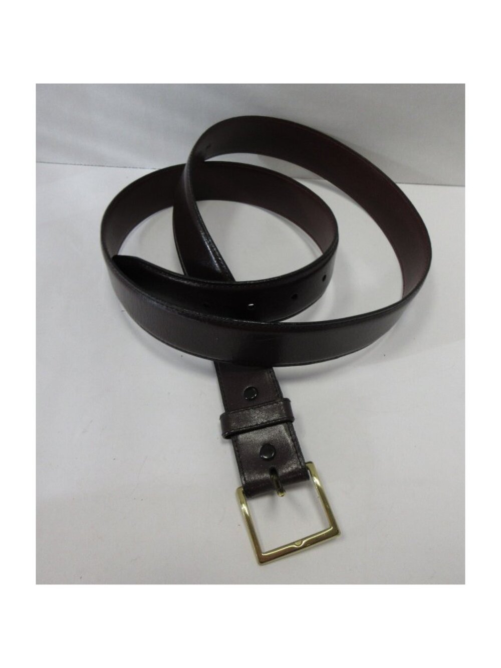 VINTAGE Canterbury Belt 44 Harness Leather Gold Tone Buckle Classic